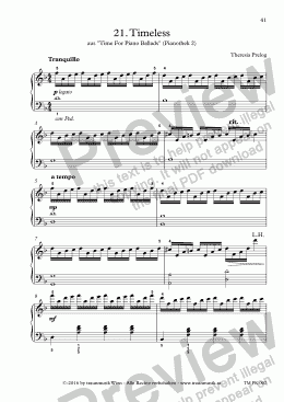 page one of Time For Piano Ballads: 21. Timeless (KS)