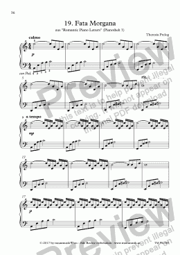 page one of  Romantic Piano Letters: 19. Fata Morgana (KS)