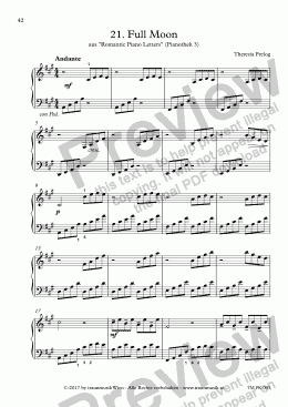 page one of  Romantic Piano Letters: 21. Full Moon (KS)