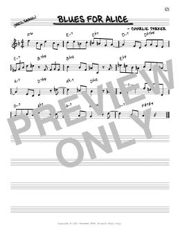 page one of Blues For Alice [Reharmonized version] (arr. Jack Grassel) (Real Book – Melody & Chords)