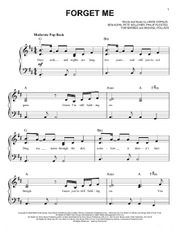 page one of Forget Me (Easy Piano)