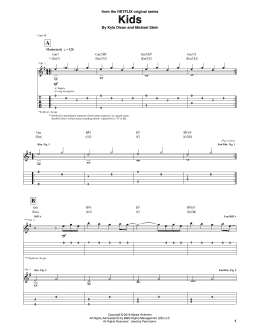 page one of Kids (from Stranger Things) (Guitar Tab)