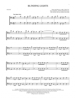 page one of Blinding Lights (Cello Duet)