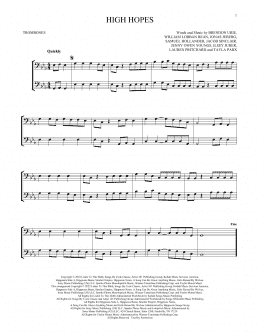 page one of High Hopes (Trombone Duet)