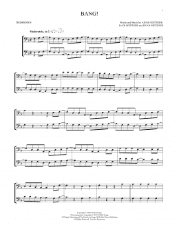 page one of Bang! (Trombone Duet)