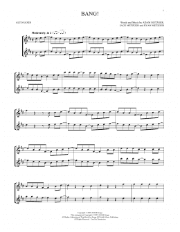 page one of Bang! (Alto Sax Duet)