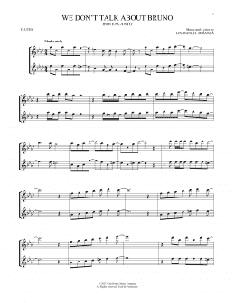 page one of We Don't Talk About Bruno (from Encanto) (Flute Duet)