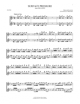 page one of Surface Pressure (from Encanto) (Flute Duet)