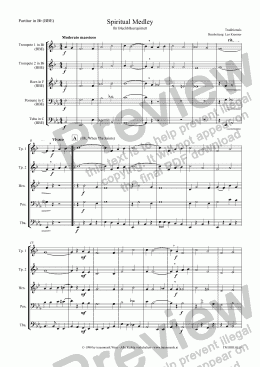 page one of Spiritual Medley (BBE/Score & Parts)