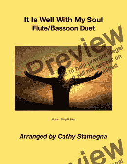 page one of It Is Well With My Soul (Flute/Bassoon Duet)