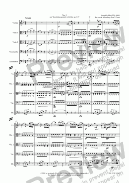 page one of Kontrabassquintett in Bb-Dur op. 6/2: 5. Adagio (STQI/Score & Parts)