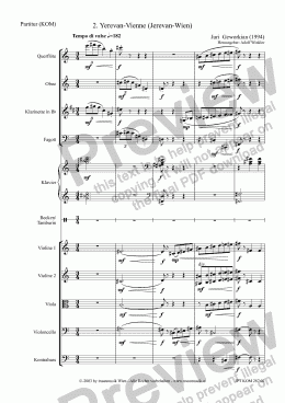 page one of Trois Pièces: 2. Yerevan - Vienne (KOM/Score & Parts)