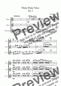 page one of Three Flute Trios  No 1