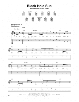 page one of Black Hole Sun (Easy Guitar Tab)