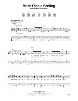 page one of More Than A Feeling (Easy Guitar Tab)