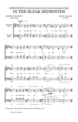 page one of In The Bleak Midwinter (SATB Choir)