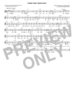 page one of Theme From "Bewitched" (Lead Sheet / Fake Book)