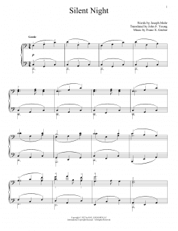 page one of Silent Night (Piano Solo)