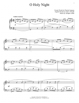 page one of O Holy Night (Piano Solo)