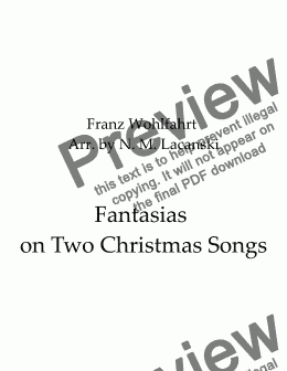 page one of Fantasias on Two Christmas Songs