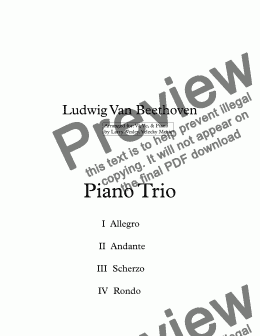 page one of Piano Trio