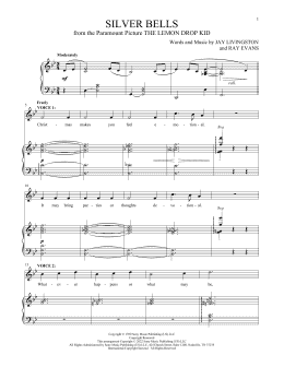 page one of Silver Bells (Vocal Duet)