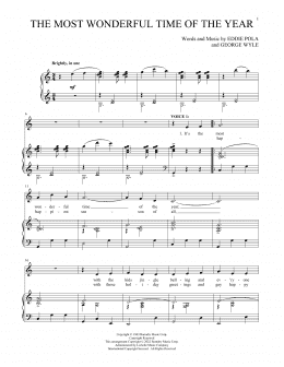 page one of The Most Wonderful Time Of The Year (Vocal Duet)