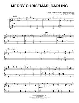 page one of Merry Christmas, Darling (Piano Solo)