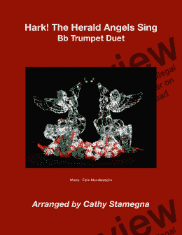 page one of Hark!  The Herald Angels Sing (Bb Trumpet Duet)