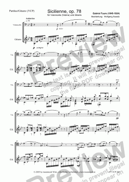 page one of Sicilienne, op. 78 (VCP/Score & Parts))