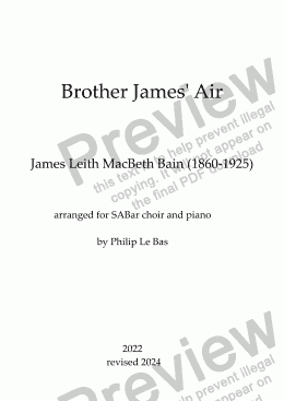 page one of Brother James' Air