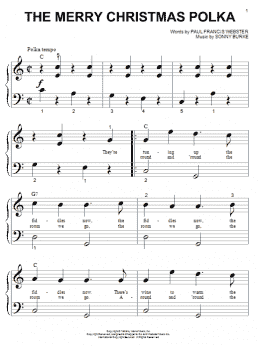 page one of The Merry Christmas Polka (Big Note Piano)