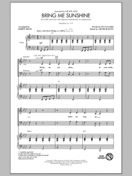 page one of Bring Me Sunshine (SAB Choir)