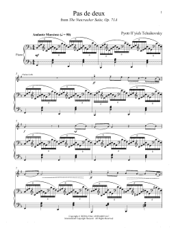 page one of Pas de deux (from The Nutcracker) (Clarinet and Piano)