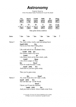 page one of Astronomy (Guitar Chords/Lyrics)