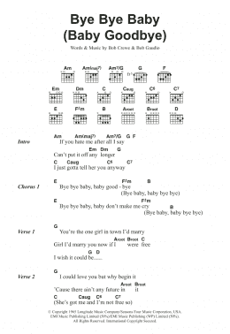 page one of Bye Bye Baby (Baby Goodbye) (Guitar Chords/Lyrics)