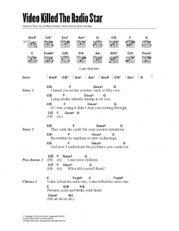 page one of Video Killed The Radio Star (Guitar Chords/Lyrics)