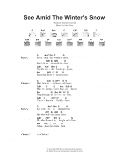 page one of See Amid The Winter's Snow (Guitar Chords/Lyrics)