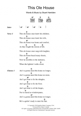 page one of This Ole House (Guitar Chords/Lyrics)