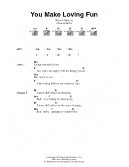 page one of You Make Loving Fun (Guitar Chords/Lyrics)