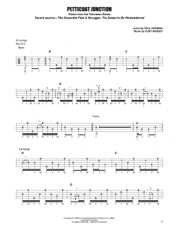 page one of Petticoat Junction (Banjo Tab)