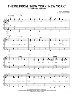 page one of Theme From "New York, New York" (Accordion)