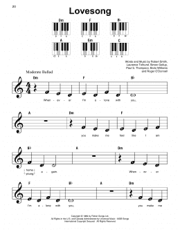 page one of Lovesong (Super Easy Piano)