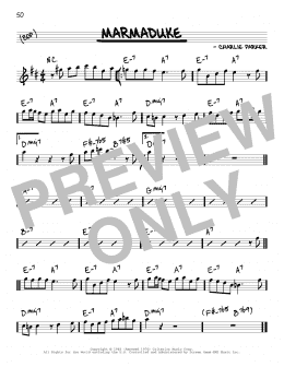 page one of Marmaduke (Real Book – Melody & Chords – Eb Instruments)