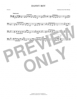 page one of Danny Boy (Cello Solo)