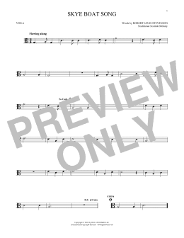 page one of Skye Boat Song (Viola Solo)