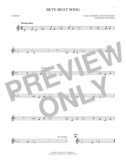 page one of Skye Boat Song (Clarinet Solo)