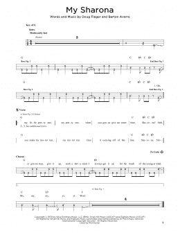 page one of My Sharona (Easy Bass Tab)