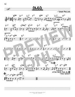 page one of Oleo (Real Book – Melody & Chords)