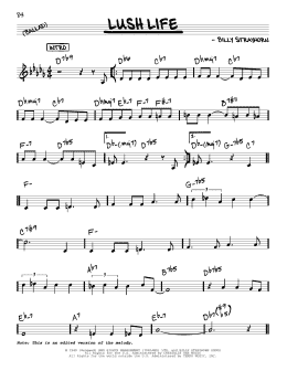 page one of Lush Life (Real Book – Melody & Chords)